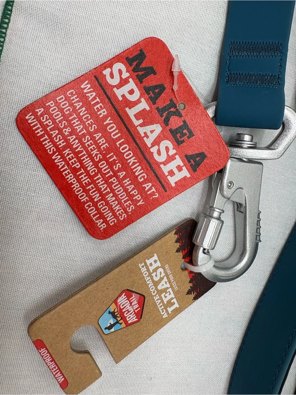 Arcadia Trail 4ft Waterproof Active Comfort Dog Leash Teal NWT